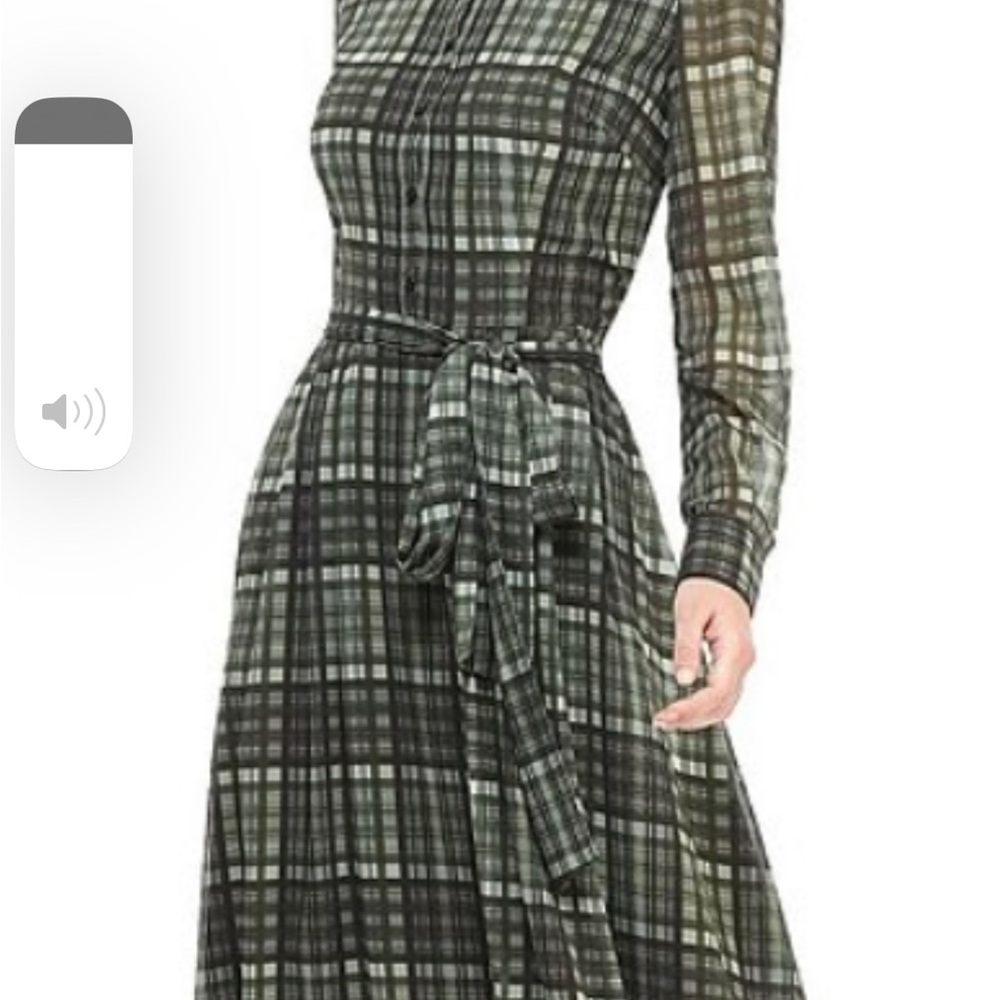 Gal Meets Glam Jessie Dress Green Plaid